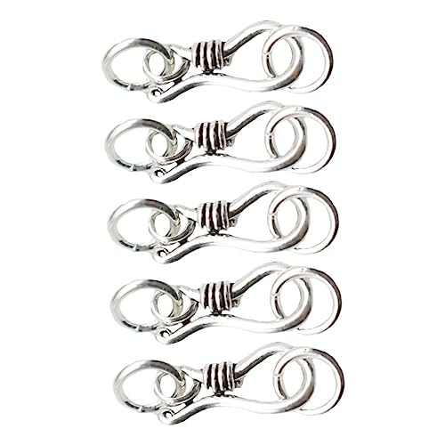 HOODANCOS Schmuckherstellungsset Für Halsketten 5-teilig Silberfarbener Karabinerverschluss Mit S-verschluss Feine Handwerkskunst Schmuckverschluss HOODANCOS Schmuckherstellungsset Für Halsketten 5-teilig Silberfarbener Karabinerverschluss Mit S-verschluss Feine Handwerkskunst Schmuckverschluss von HOODANCOS