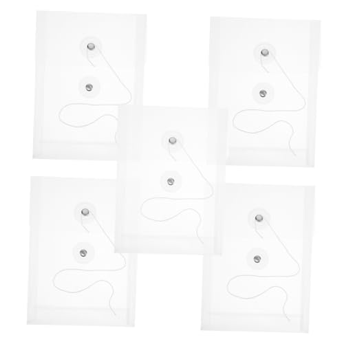 HOODANCOS 5Stücke Dokumentenordner Transparente Taschen für Sicheren Dateischutz und Praktische Aufbewahrung für Rechnungen und Bürobedarf Leicht und Reisefreundlich von HOODANCOS
