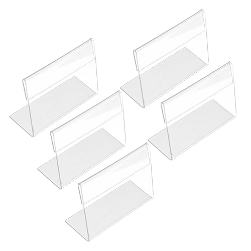HOODANCOS 5Stücke Form Preisetikettenständer Hochtransparente Acryl Etikettenhalter für Preisanzeigen für Geschäfte Restaurants und Schützt Inhalte Kratzern und Flecken von HOODANCOS