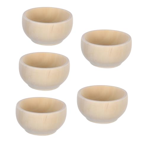 HOODANCOS 5Stücke Mini Holzschalen DIY Blanko Holzschalen für Bastelprojekte Unbemalt für Malfähigkeiten und Fantasie HOODANCOS 5Stücke Mini Holzschalen DIY Blanko Holzschalen für Bastelprojekte Unbemalt für Malfähigkeiten und Fantasie von HOODANCOS