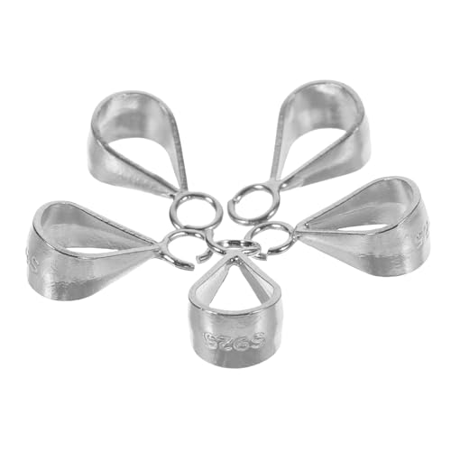 HOODANCOS 5Stücke Schmuck Charm Halter Anhängerverschlüsse Reinem Silber Verbindungsstücke für DIY Schmuckherstellung Dekorative und Lösungen für Individuellen Schmuck von HOODANCOS