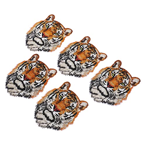 HOODANCOS 5Stücke Tiger Aufnäher Polyester Patches für Kleidung Taschen und DIY Dekoration Hochwertige Tiger Motive für Projekte und Reparaturen HOODANCOS 5Stücke Tiger Aufnäher Polyester Patches für Kleidung Taschen und DIY Dekoration Hochwertige Tiger Motive für Projekte und Reparaturen von HOODANCOS