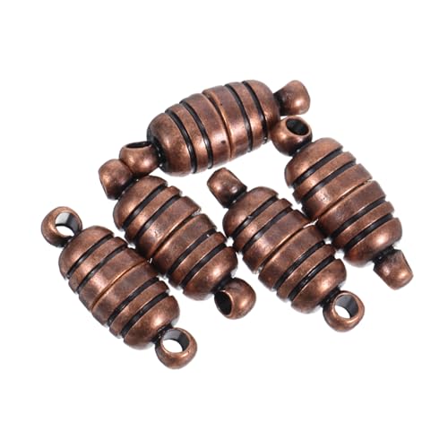 HOODANCOS 5Stücke Vintage Kupfer Magnetverschluss Für Schmuck Halsketten Und Armband Verschlüsse DIY Schmuck Reparatur Zubehör Blumenmuster Bastelzubehör von HOODANCOS