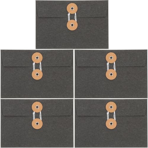 HOODANCOS 5Stücke Vintage Umschläge für Postkarten Praktische Aufbewahrungstaschen aus Kraftpapier Multifunktionale Dateibeutel für Dokumente und Karten Robuste von HOODANCOS