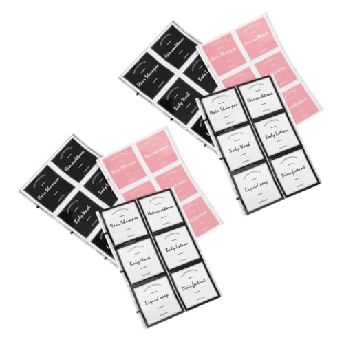 HOODANCOS 6 Blätter Organisation Etiketten Für Badezimmerflaschen Und Container Shampoo Lotion Labels Reisen Toilettenartikel Etiketten Abnehmbare Etiketten Für Spender HOODANCOS 6 Blätter Organisation Etiketten Für Badezimmerflaschen Und Container Shampoo Lotion Labels Reisen Toilettenartikel Etiketten Abnehmbare Etiketten Für Spender von HOODANCOS