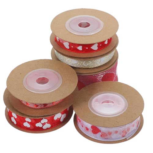 HOODANCOS 6 Rollen Herzmuster Geschenkband pro Dünnes Geschenkverpackungsband für Valentinstag Hochzeit DIY Dekoration Farbintensives Langlebiges Bastelband für Festliche Anlässe HOODANCOS 6 Rollen Herzmuster Geschenkband pro Dünnes Geschenkverpackungsband für Valentinstag Hochzeit DIY Dekoration Farbintensives Langlebiges Bastelband für Festliche Anlässe von HOODANCOS