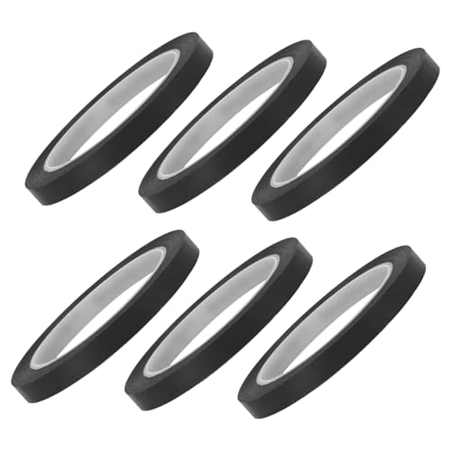 HOODANCOS 6 Rollen Hochtemperaturbeständiges Isolationsband Farbe Mehrere Gittermarkierungsbänder Whiteboard-klebeband Im Klassenzimmer Bretter Vinyl Dünn Black Das Haustier HOODANCOS 6 Rollen Hochtemperaturbeständiges Isolationsband Farbe Mehrere Gittermarkierungsbänder Whiteboard-klebeband Im Klassenzimmer Bretter Vinyl Dünn Black Das Haustier von HOODANCOS