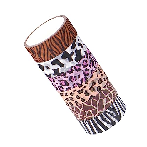 HOODANCOS 6 Rollen Washi Tape Set mit Tiermuster für Scrapbooking DIY und Geschenkpäckchen Selbstklebendes Klebeband Hochwertigem für Kreative Dekorationen von HOODANCOS
