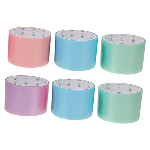 HOODANCOS 6 Rollen klebriges Ballband dekompressionsspielzeug dekompressions decompression toy Klebeband mit Abroller farbiges Abdeckband klebrige Bälle DIY bunte Bälle Bänder hoch HOODANCOS 6 Rollen klebriges Ballband dekompressionsspielzeug dekompressions decompression toy Klebeband mit Abroller farbiges Abdeckband klebrige Bälle DIY bunte Bälle Bänder hoch von HOODANCOS
