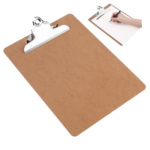 HOODANCOS 6 Stück Büro-Schreibtafel Dokumentdateihalter A4 Aktenordner Board Büro-Klemmbrett Schreibwaren Büro-Memo-Board Klemmbretter im Letter-Format MDF (Dichteplatte) von HOODANCOS