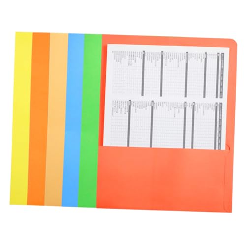 HOODANCOS 6 Stück Bunte Papier Ordner mit Multifunktionale Dokumentenmappe für Büro und Schule für Unterlagen Notizen und HOODANCOS 6 Stück Bunte Papier Ordner mit Multifunktionale Dokumentenmappe für Büro und Schule für Unterlagen Notizen und von HOODANCOS
