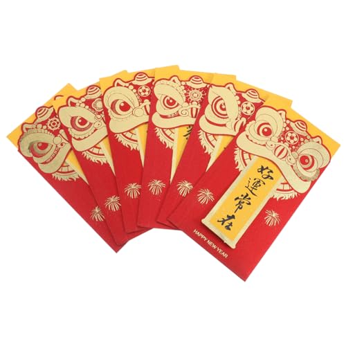 HOODANCOS 6 Stück Chinesische Rote Umschläge Hong Bao Geldumschläge für Hochzeiten Geburtstage und Frühlingsfest Luxuriöses Design mit Mattem Finish für Festliche Anlässe HOODANCOS 6 Stück Chinesische Rote Umschläge Hong Bao Geldumschläge für Hochzeiten Geburtstage und Frühlingsfest Luxuriöses Design mit Mattem Finish für Festliche Anlässe von HOODANCOS