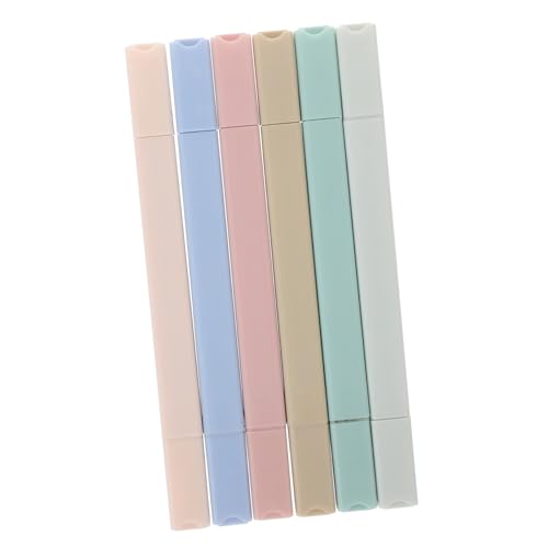 HOODANCOS 6 Stück Doppelseitiger Markierungsstift Textmarker Student Farben Klassenzimmer Markierungen Erwachsene Treffen Lehrer Bunter Filzstift Mark Stifte Büro Mark Stift Plastik HOODANCOS 6 Stück Doppelseitiger Markierungsstift Textmarker Student Farben Klassenzimmer Markierungen Erwachsene Treffen Lehrer Bunter Filzstift Mark Stifte Büro Mark Stift Plastik von HOODANCOS