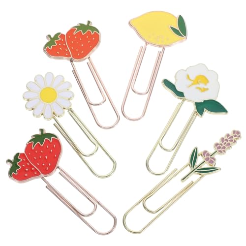 HOODANCOS 6 Stück Frucht und Blumenformen für Büro Schule und Zuhause Dekorative Büroklammern für Notizen und Dokumente HOODANCOS 6 Stück Frucht und Blumenformen für Büro Schule und Zuhause Dekorative Büroklammern für Notizen und Dokumente von HOODANCOS