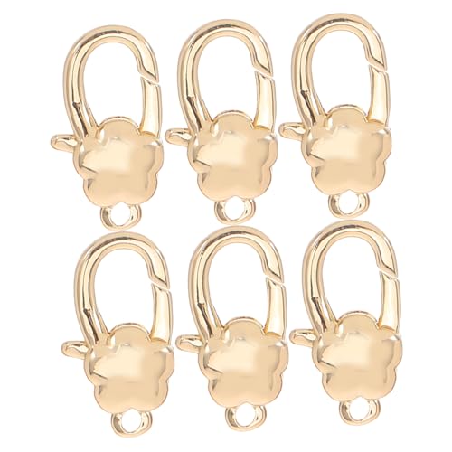 HOODANCOS 6 Stück Karabinerverschlüsse Karabinerverschluss Verbindungsstücke Kupfer Mit Blumenmotiv Für Schmuckherstellung Zum Selbermachen Von Fußkettchen Armbändern HOODANCOS 6 Stück Karabinerverschlüsse Karabinerverschluss Verbindungsstücke Kupfer Mit Blumenmotiv Für Schmuckherstellung Zum Selbermachen Von Fußkettchen Armbändern von HOODANCOS