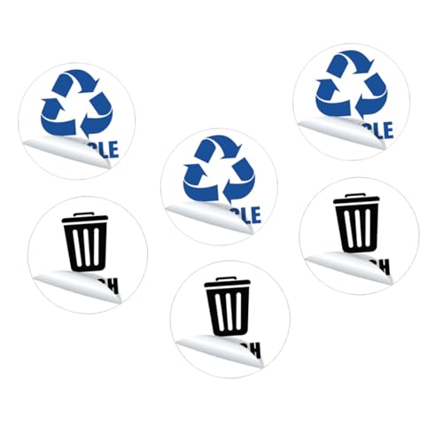 HOODANCOS 6 Stück Klassifizierungsaufkleber Recycling-Mülleimer-Aufkleber Etikettenaufkleber für die Müllsortierung Bad Abfallkorbetikett Aufkleber für Müllrecycling PVC Weiß HOODANCOS 6 Stück Klassifizierungsaufkleber Recycling-Mülleimer-Aufkleber Etikettenaufkleber für die Müllsortierung Bad Abfallkorbetikett Aufkleber für Müllrecycling PVC Weiß von HOODANCOS