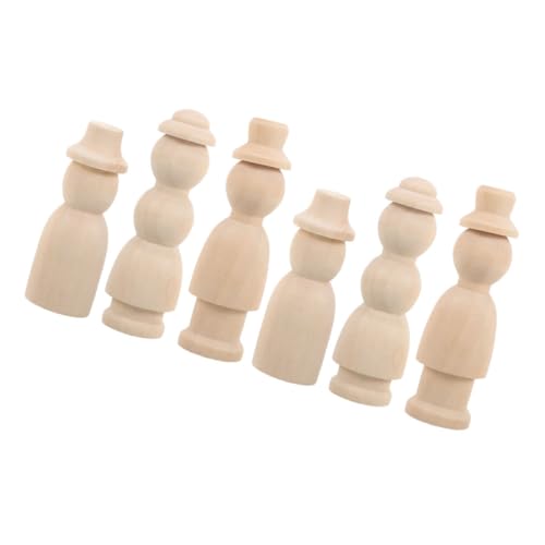HOODANCOS 6 Stück Malspielzeug für bastelset für Holzfiguren Dekoration Holzfiguren für Hausdekoration DIY Holzpuppen DIY leere Holzpflockpuppen leere Stiftpuppe hölzern Beige HOODANCOS 6 Stück Malspielzeug für bastelset für Holzfiguren Dekoration Holzfiguren für Hausdekoration DIY Holzpuppen DIY leere Holzpflockpuppen leere Stiftpuppe hölzern Beige von HOODANCOS