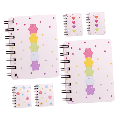 HOODANCOS 6 Stück Notizbuch Flip Coil digitales notizbuch kleine Notizbücher Mini winzig farbig Tagebuch schreiben Kleines Notizbuch Bulk-Notizbücher Schulplanplaner kleines Tagebuch Papier von HOODANCOS