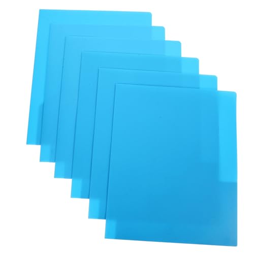 HOODANCOS 6 Stück Taschenordner dokumentenmappe bürobedarf aktenmappe Taschenmappe für Organisation und Aufbewahrung Verschleißfester Aktenordner Schulmappen Pastellmappen mit Taschen Blue von HOODANCOS