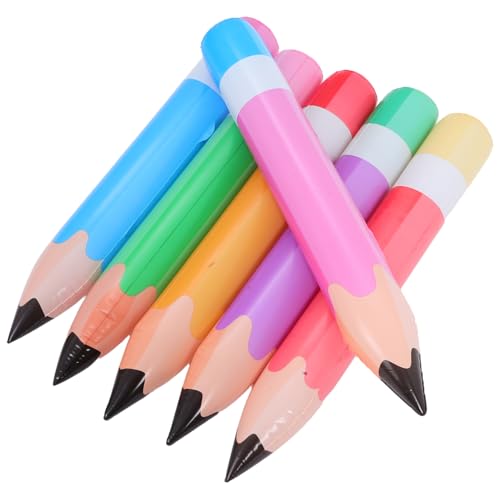 HOODANCOS 6 Stück Teiliges Große Aufblasbare PVC Buntstift Ballons in Farben Langlebige Klassenzimmer Dekoration für Vorschule Wiederverwendbar Platzsparend für Schulanfang und HOODANCOS 6 Stück Teiliges Große Aufblasbare PVC Buntstift Ballons in Farben Langlebige Klassenzimmer Dekoration für Vorschule Wiederverwendbar Platzsparend für Schulanfang und von HOODANCOS