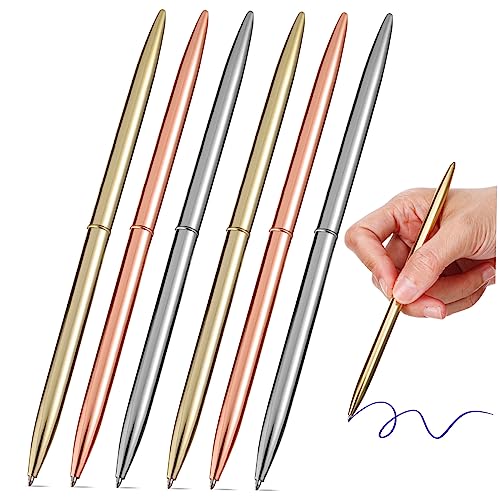 HOODANCOS 6 Stück Teiliges Set Metall Kugelschreiber Design Ergonomisch für Büro Schule Zuhause Elegante Schreibwerkzeuge in Gold Rosegold Silber Geschmeidiges und Komfortable Handhabung HOODANCOS 6 Stück Teiliges Set Metall Kugelschreiber Design Ergonomisch für Büro Schule Zuhause Elegante Schreibwerkzeuge in Gold Rosegold Silber Geschmeidiges und Komfortable Handhabung von HOODANCOS