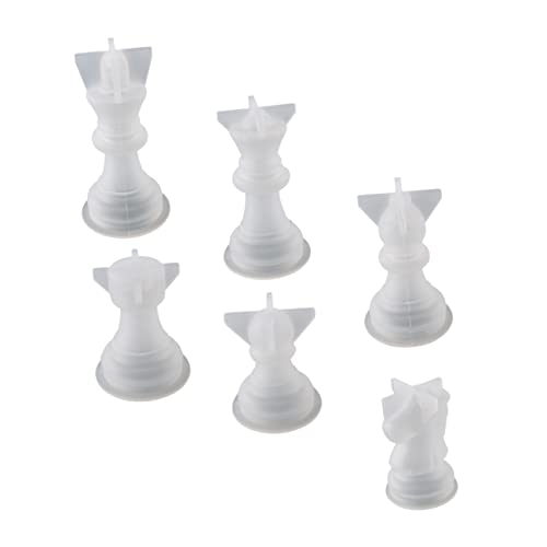HOODANCOS 6 Stück Teiliges Silikon Schachfiguren Mold Set DIY Epoxidharz Formen für Kreative Tischdekoration für Schachliebhaber und Bastelfans Hochwertigem Wiederverwendbarem Material HOODANCOS 6 Stück Teiliges Silikon Schachfiguren Mold Set DIY Epoxidharz Formen für Kreative Tischdekoration für Schachliebhaber und Bastelfans Hochwertigem Wiederverwendbarem Material von HOODANCOS