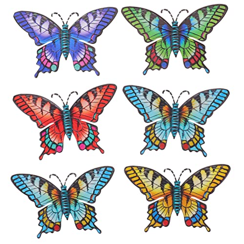 HOODANCOS 6 Stück Wandschmetterling aus Schmiedeeisen kinderzimmer wanddeko wandpolsterung kinderzimmer Wanddekoration Wohnzimmer schmetterling dekorationen Schmetterlinge Kunstdekoration HOODANCOS 6 Stück Wandschmetterling aus Schmiedeeisen kinderzimmer wanddeko wandpolsterung kinderzimmer Wanddekoration Wohnzimmer schmetterling dekorationen Schmetterlinge Kunstdekoration von HOODANCOS