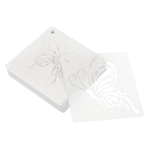 HOODANCOS 60 Blatt Schmetterlings Schablonen DIY Malvorlagen Wiederverwendbare Luftige Schablonen für Kreative Wandkunst und Bastelprojekte für Erwachsene von HOODANCOS
