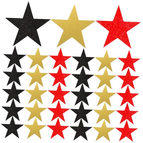 HOODANCOS 60 Stück Teiliges Stern Papierausschnitte Dekorative Wanddekoration in Gold Schwarz Rot Handgeschnittene Sterne für Klassenzimmer Büro Wohnräume Kreative Bastelprojekte HOODANCOS 60 Stück Teiliges Stern Papierausschnitte Dekorative Wanddekoration in Gold Schwarz Rot Handgeschnittene Sterne für Klassenzimmer Büro Wohnräume Kreative Bastelprojekte von HOODANCOS
