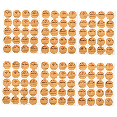 HOODANCOS 600Blätter Selbstklebende Etiketten für Geschenkdekoration Kraftpapier Aufkleber für DIY Bastelprojekte Notizen Umschläge und von HOODANCOS