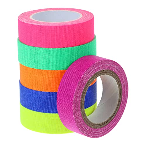 HOODANCOS 6Rollen Neon Klebeband UV Fluoreszenzband für Partydekoration Selbstklebend Farben Leicht Ablösbar für Wände und Möbel HOODANCOS 6Rollen Neon Klebeband UV Fluoreszenzband für Partydekoration Selbstklebend Farben Leicht Ablösbar für Wände und Möbel von HOODANCOS