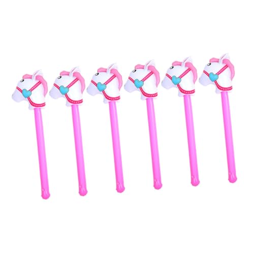 HOODANCOS 6Stücke Aufblasbarer Pferdekopf Stick für Pferdeparty Dekoration Aufblasbare Stickpferde für Kreative Spielaufführungen und Sticks für Geburtstagsfeiern HOODANCOS 6Stücke Aufblasbarer Pferdekopf Stick für Pferdeparty Dekoration Aufblasbare Stickpferde für Kreative Spielaufführungen und Sticks für Geburtstagsfeiern von HOODANCOS