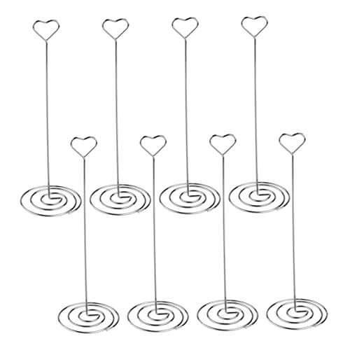 HOODANCOS 6Stücke Herzform Fotoclips Tischkartenhalter und Visitenkartenständer für Hochzeiten Partys und Bürodekoration Stabiler Fotoständer für Memos Notizen und Karten von HOODANCOS