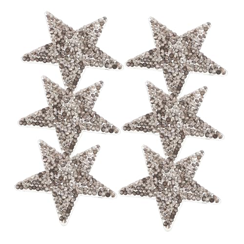 HOODANCOS 6Stücke Selbstklebende Strass Sterne zum Aufbügeln Glitzernde Fünfzackige Patches für Kleidung DIY Dekoration für Partys und Festivals Trendigem Grauton HOODANCOS 6Stücke Selbstklebende Strass Sterne zum Aufbügeln Glitzernde Fünfzackige Patches für Kleidung DIY Dekoration für Partys und Festivals Trendigem Grauton von HOODANCOS