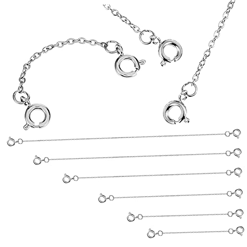 HOODANCOS 6Stücke Teiliges Silberne Armband und Halskettenverlängerungen für DIY Schmuckherstellung Kettenverlängerung für Armbänder Einfach Anzubringen HOODANCOS 6Stücke Teiliges Silberne Armband und Halskettenverlängerungen für DIY Schmuckherstellung Kettenverlängerung für Armbänder Einfach Anzubringen von HOODANCOS
