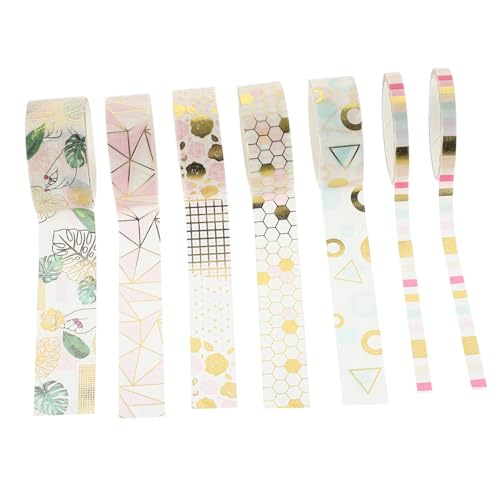 HOODANCOS 7 Rollen Washi Tape Dekoratives Klebeband mit Geometrischem Muster pro Abreißbar Rückstandsfrei Vielseitig für Scrapbooking DIY Tagebücher Geschenkdekoration HOODANCOS 7 Rollen Washi Tape Dekoratives Klebeband mit Geometrischem Muster pro Abreißbar Rückstandsfrei Vielseitig für Scrapbooking DIY Tagebücher Geschenkdekoration von HOODANCOS