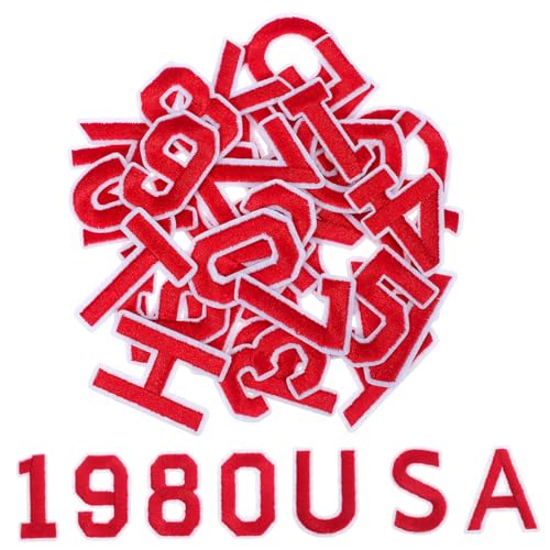 HOODANCOS 72 Stück Buchstaben-Stickaufkleber Alphabet Name Patch Stickerei Briefe personalisiert rote Flecken Zahlen aufbügeln buchstaben für stoff aufbügeln rote Buchstabenflecken Polyester HOODANCOS 72 Stück Buchstaben-Stickaufkleber Alphabet Name Patch Stickerei Briefe personalisiert rote Flecken Zahlen aufbügeln buchstaben für stoff aufbügeln rote Buchstabenflecken Polyester von HOODANCOS