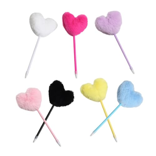 HOODANCOS 7Stücke Teiliges Kreativer Kugelschreiber mit Flauschigen Pom Pom Aufsätzen Herzform Dekorative Stifte für Büro und Schule Farbenfrohe Schreibgeräte für Vielseitige Anwendungen HOODANCOS 7Stücke Teiliges Kreativer Kugelschreiber mit Flauschigen Pom Pom Aufsätzen Herzform Dekorative Stifte für Büro und Schule Farbenfrohe Schreibgeräte für Vielseitige Anwendungen von HOODANCOS