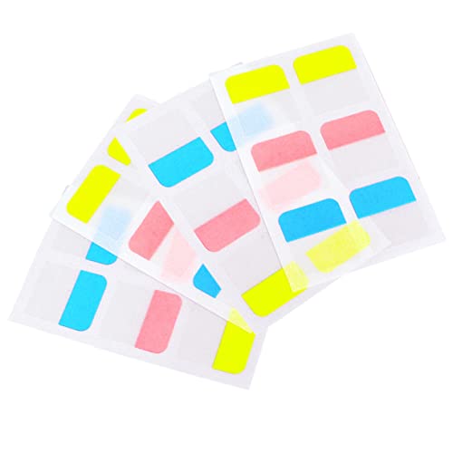 HOODANCOS 8 Blatt Selbstklebende Index Haftnotizen Bunten Farben Praktische Memo Pads für Schule und Büro Einfaches Beschriften und Abziehen von HOODANCOS