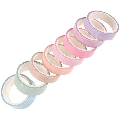 HOODANCOS 8 Rollen Bunte Washi Masking Tape Set Dekorative Beschreibbare Klebebänder für Scrapbooking Handwerksprojekte Journaling und Partydekorationen HOODANCOS 8 Rollen Bunte Washi Masking Tape Set Dekorative Beschreibbare Klebebänder für Scrapbooking Handwerksprojekte Journaling und Partydekorationen von HOODANCOS