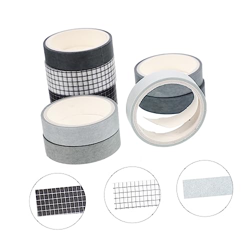 HOODANCOS 8 Rollen Teiliges Washi Tape Dünnes Selbstklebendes Papierband in Dekoratives Scrapbooking Klebeband für DIY Planer Geschenke und Tagebuchgestaltung von HOODANCOS