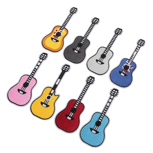 HOODANCOS 8 Stück Gitarren-Stoffaufkleber bestickt für nähen Kleidung Gitarrenapplikationen Stoffflecken Kleiderabzeichen Reparatur von Patches Gestickte Anwendung HOODANCOS 8 Stück Gitarren-Stoffaufkleber bestickt für nähen Kleidung Gitarrenapplikationen Stoffflecken Kleiderabzeichen Reparatur von Patches Gestickte Anwendung von HOODANCOS
