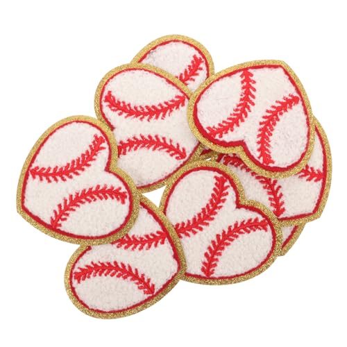 HOODANCOS 8 Stück Sportball Patch Flicken Für Bekleidung Thematisiert Applikationspatch Nähen Sportapplikation Bestickt College-buchstaben-patches Flicken Nähen Sport-patch Flecken Baumwolle von HOODANCOS
