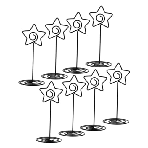 HOODANCOS 8 Stück Star Clip Kartenhalter Bildstandhalter Karteninhaber Rahmenhalterständer Bildhalter Für Tische Bildhalterständer Schilderhalter Speichern Schwarz Stahldraht HOODANCOS 8 Stück Star Clip Kartenhalter Bildstandhalter Karteninhaber Rahmenhalterständer Bildhalter Für Tische Bildhalterständer Schilderhalter Speichern Schwarz Stahldraht von HOODANCOS