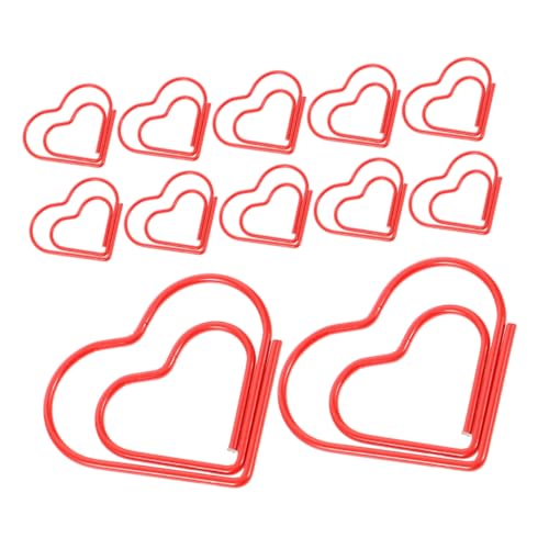 HOODANCOS 80 Stück Büroklammerklammer Zeitungsklammer Miniklammern für Papier Kleine Papierklammern süßes Büroklammer-Lesezeichen Mini-Bindeklammern Herzclips Papierclips Metall rot HOODANCOS 80 Stück Büroklammerklammer Zeitungsklammer Miniklammern für Papier Kleine Papierklammern süßes Büroklammer-Lesezeichen Mini-Bindeklammern Herzclips Papierclips Metall rot von HOODANCOS