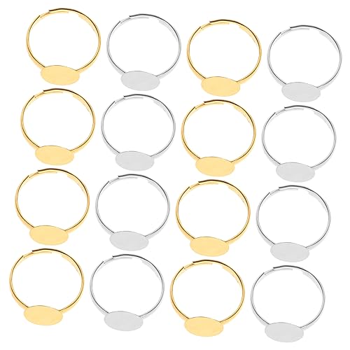 HOODANCOS 80 Stück DIY Ringbasis Silber Gold Hochwertige Ringrohlinge für Kreative Schmuckherstellung für DIY Fingerringe und Designs HOODANCOS 80 Stück DIY Ringbasis Silber Gold Hochwertige Ringrohlinge für Kreative Schmuckherstellung für DIY Fingerringe und Designs von HOODANCOS