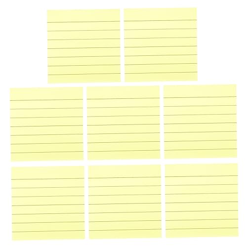 HOODANCOS 800 Blatt Selbstklebende Liniert Haftnotizen Helle Gelbe Notizblätter für Büro und Zuhause Einfache Anwendung Glatten Oberflächen Praktische Schreibunterstützung für Schüler und von HOODANCOS