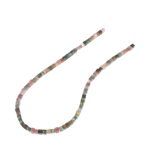 HOODANCOS 85 Stück DIY Schmuckperlen Natürliche Quadratische Edelsteinperlen Jaspis für Armbänder und Ohrringe für Kreative Projekte und von HOODANCOS