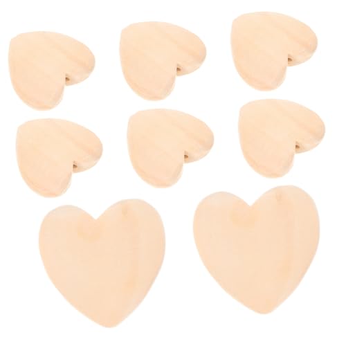 HOODANCOS 8Stücke Herz Holzperlen zum Selbermachen von Schmuck Unvollendete DIY Armbandperlen für Bastelprojekte und Persönliche HOODANCOS 8Stücke Herz Holzperlen zum Selbermachen von Schmuck Unvollendete DIY Armbandperlen für Bastelprojekte und Persönliche von HOODANCOS