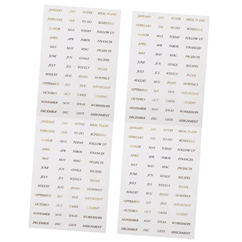 HOODANCOS 8blätter Transparente Pet Aufkleber Mit Goldener Prägung Englische Monatsphrasen Für Scrapbooking Tagebuch-dekoration Und -projekte HOODANCOS 8blätter Transparente Pet Aufkleber Mit Goldener Prägung Englische Monatsphrasen Für Scrapbooking Tagebuch-dekoration Und -projekte von HOODANCOS